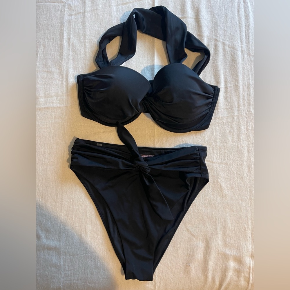 Victoria Secret Twist balconette bikini top and high waist tie bottom